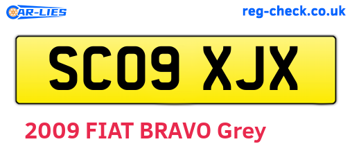 SC09XJX are the vehicle registration plates.