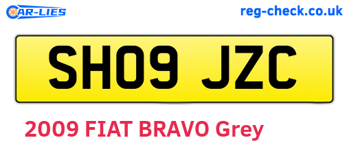 SH09JZC are the vehicle registration plates.