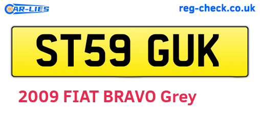 ST59GUK are the vehicle registration plates.