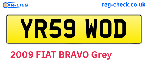 YR59WOD are the vehicle registration plates.