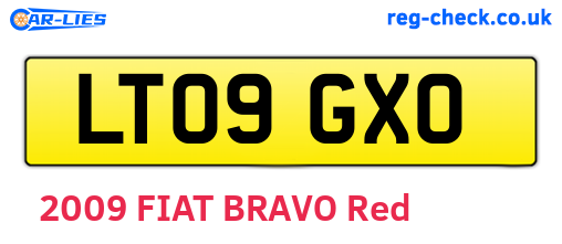 LT09GXO are the vehicle registration plates.