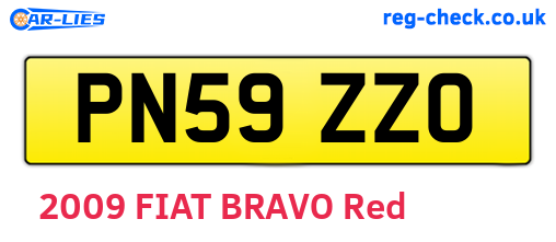 PN59ZZO are the vehicle registration plates.