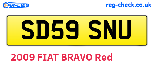 SD59SNU are the vehicle registration plates.