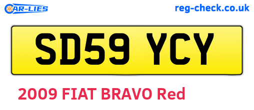 SD59YCY are the vehicle registration plates.
