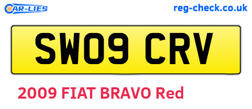SW09CRV are the vehicle registration plates.