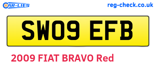 SW09EFB are the vehicle registration plates.