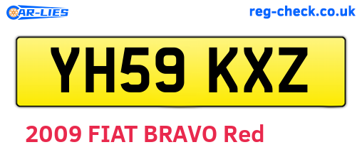 YH59KXZ are the vehicle registration plates.