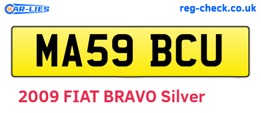 MA59BCU are the vehicle registration plates.