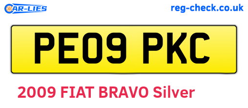 PE09PKC are the vehicle registration plates.