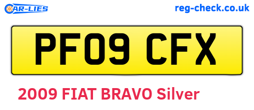 PF09CFX are the vehicle registration plates.
