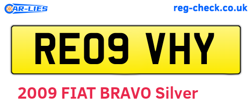 RE09VHY are the vehicle registration plates.