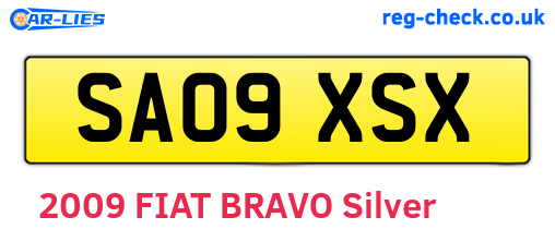 SA09XSX are the vehicle registration plates.