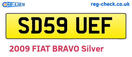 SD59UEF are the vehicle registration plates.