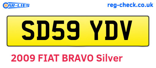 SD59YDV are the vehicle registration plates.