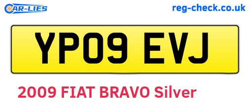 YP09EVJ are the vehicle registration plates.