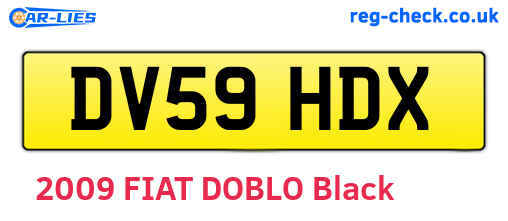 DV59HDX are the vehicle registration plates.