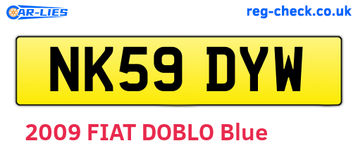 NK59DYW are the vehicle registration plates.