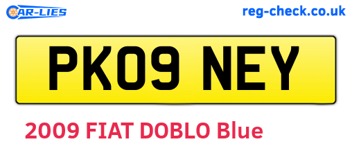 PK09NEY are the vehicle registration plates.