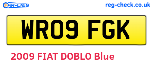 WR09FGK are the vehicle registration plates.