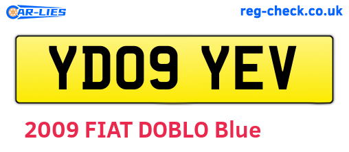YD09YEV are the vehicle registration plates.