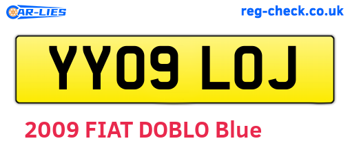 YY09LOJ are the vehicle registration plates.
