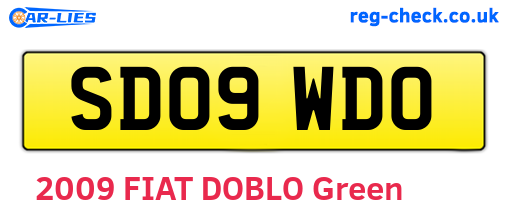 SD09WDO are the vehicle registration plates.