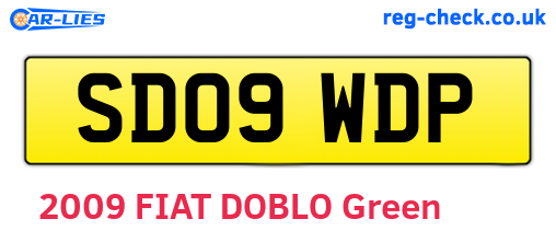 SD09WDP are the vehicle registration plates.