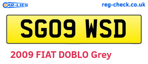 SG09WSD are the vehicle registration plates.