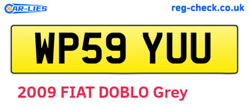 WP59YUU are the vehicle registration plates.
