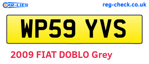 WP59YVS are the vehicle registration plates.