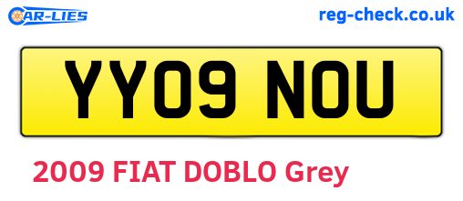 YY09NOU are the vehicle registration plates.