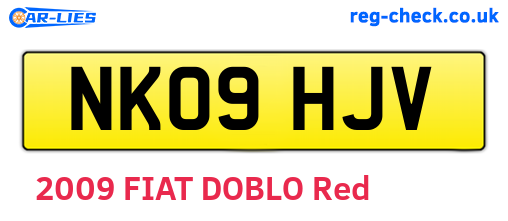 NK09HJV are the vehicle registration plates.