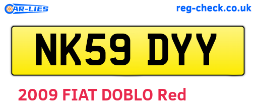NK59DYY are the vehicle registration plates.