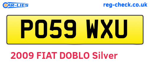 PO59WXU are the vehicle registration plates.