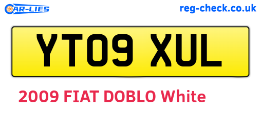 YT09XUL are the vehicle registration plates.