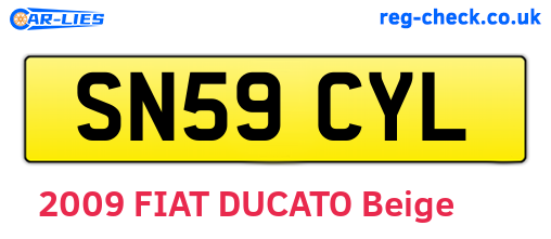 SN59CYL are the vehicle registration plates.