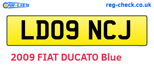 LD09NCJ are the vehicle registration plates.