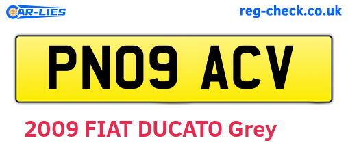 PN09ACV are the vehicle registration plates.