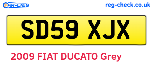 SD59XJX are the vehicle registration plates.