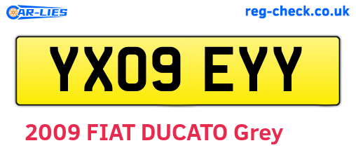YX09EYY are the vehicle registration plates.