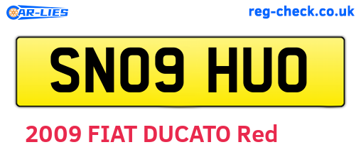 SN09HUO are the vehicle registration plates.
