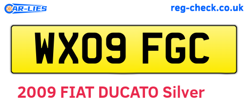 WX09FGC are the vehicle registration plates.