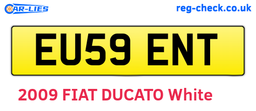 EU59ENT are the vehicle registration plates.