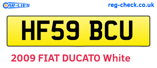 HF59BCU are the vehicle registration plates.