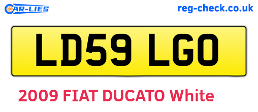 LD59LGO are the vehicle registration plates.