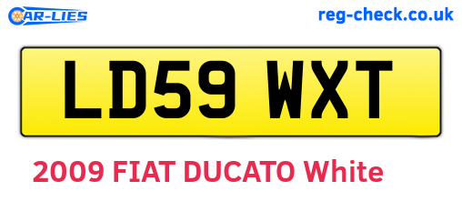 LD59WXT are the vehicle registration plates.