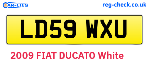 LD59WXU are the vehicle registration plates.