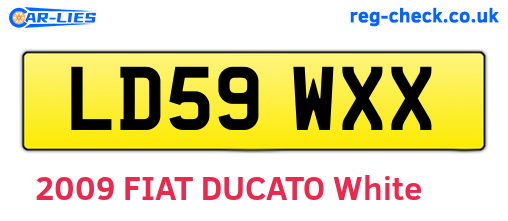 LD59WXX are the vehicle registration plates.