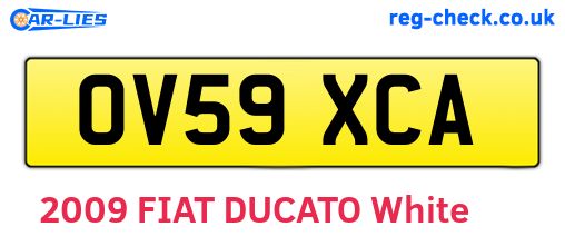 OV59XCA are the vehicle registration plates.