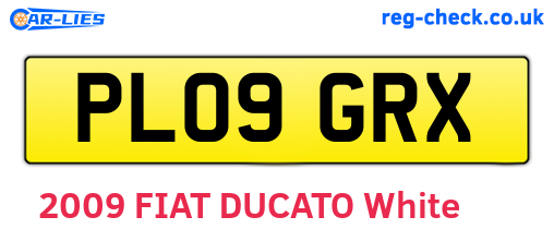 PL09GRX are the vehicle registration plates.
